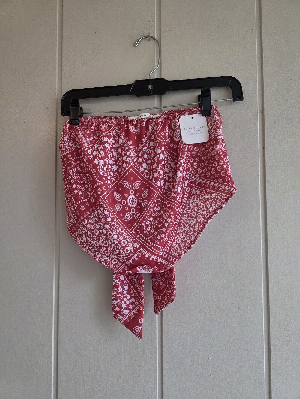 Altard state Tube Top Small Bandana Print New With Tags Red